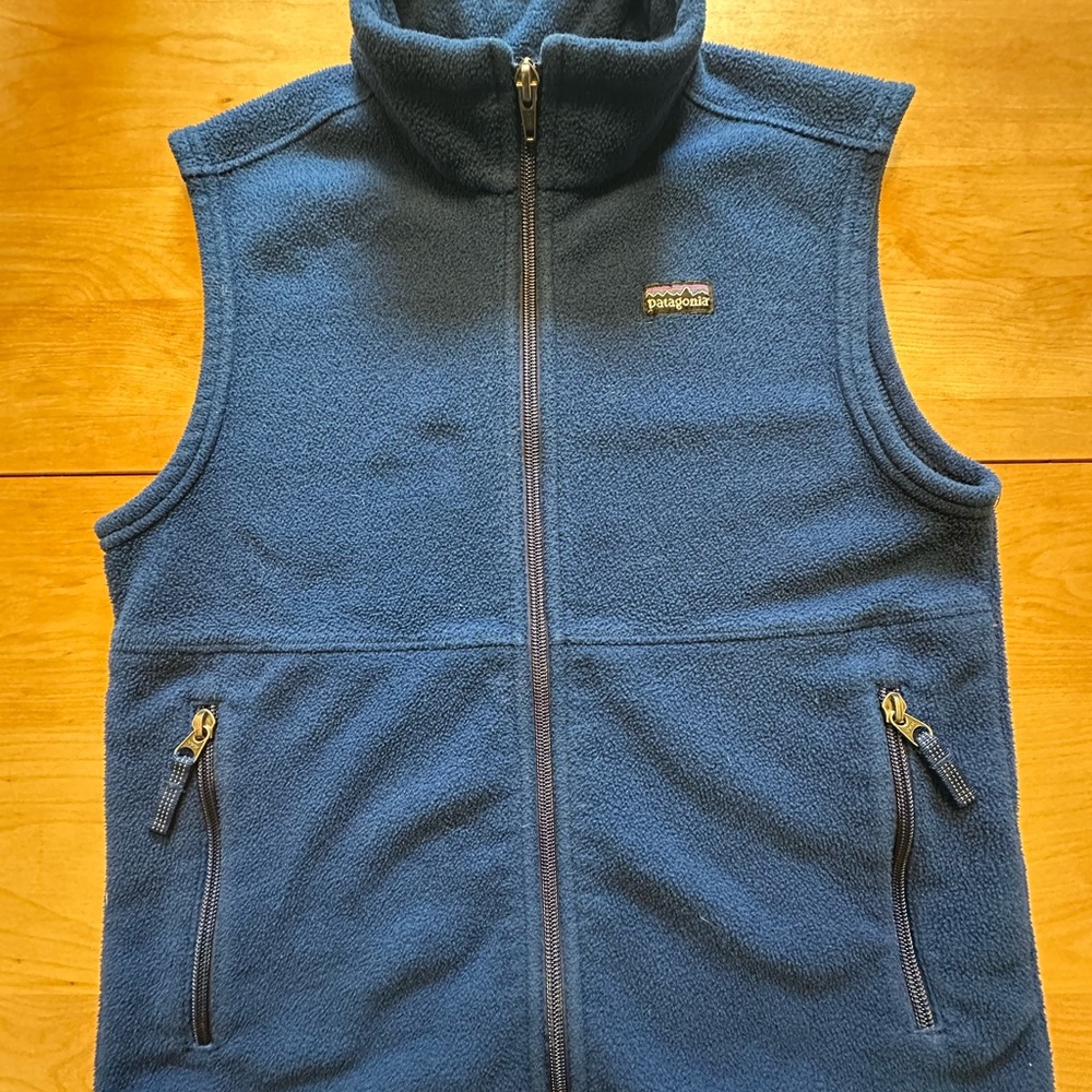 Patagonia Blue Fleece Vest for Layering